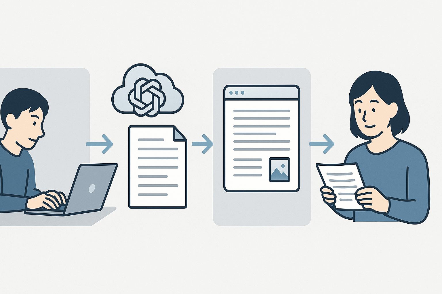 Step-by-step workflow diagram illustrating how to use best ai writing tools