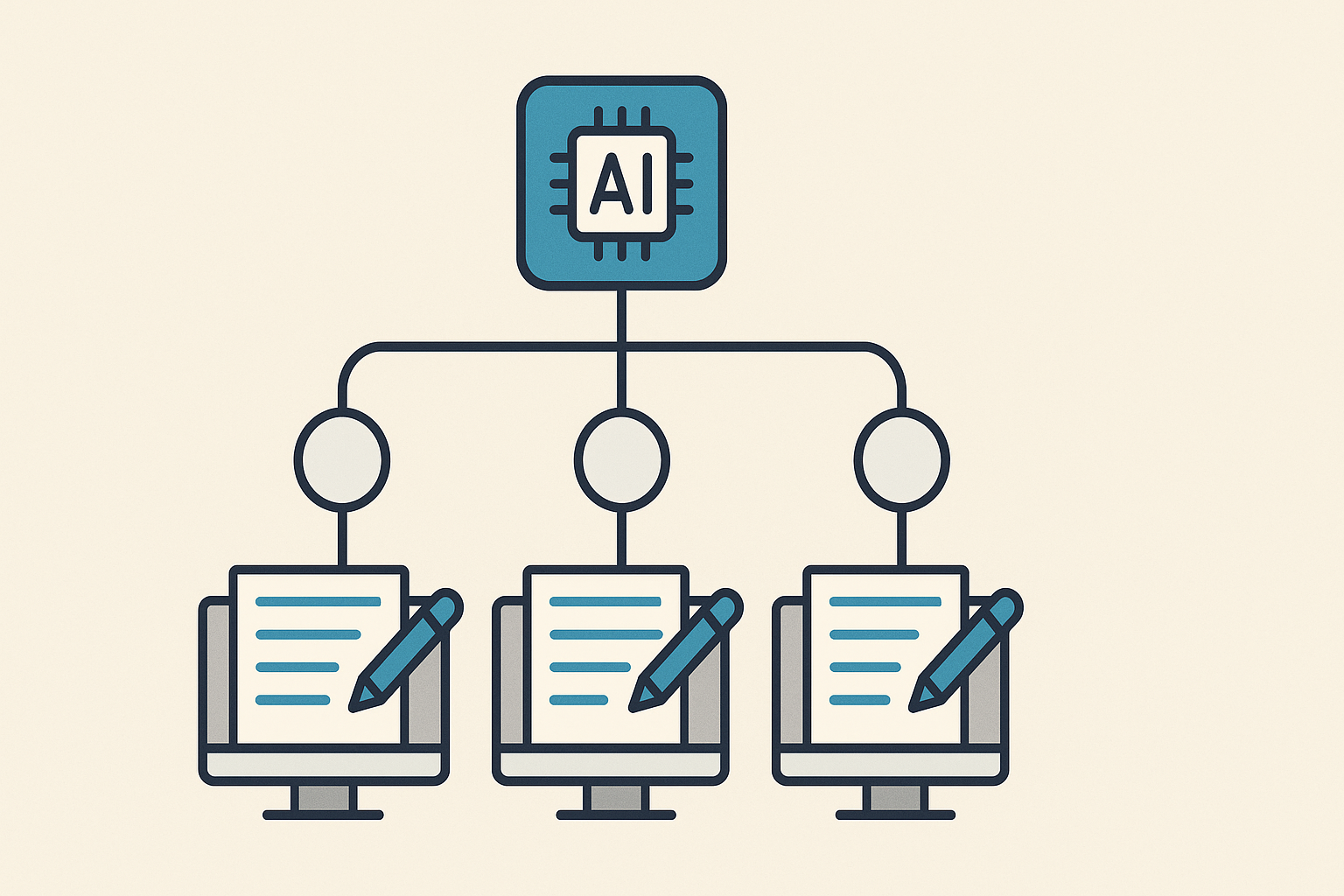 Decision tree or guide diagram for choosing the best best ai writing tools solution