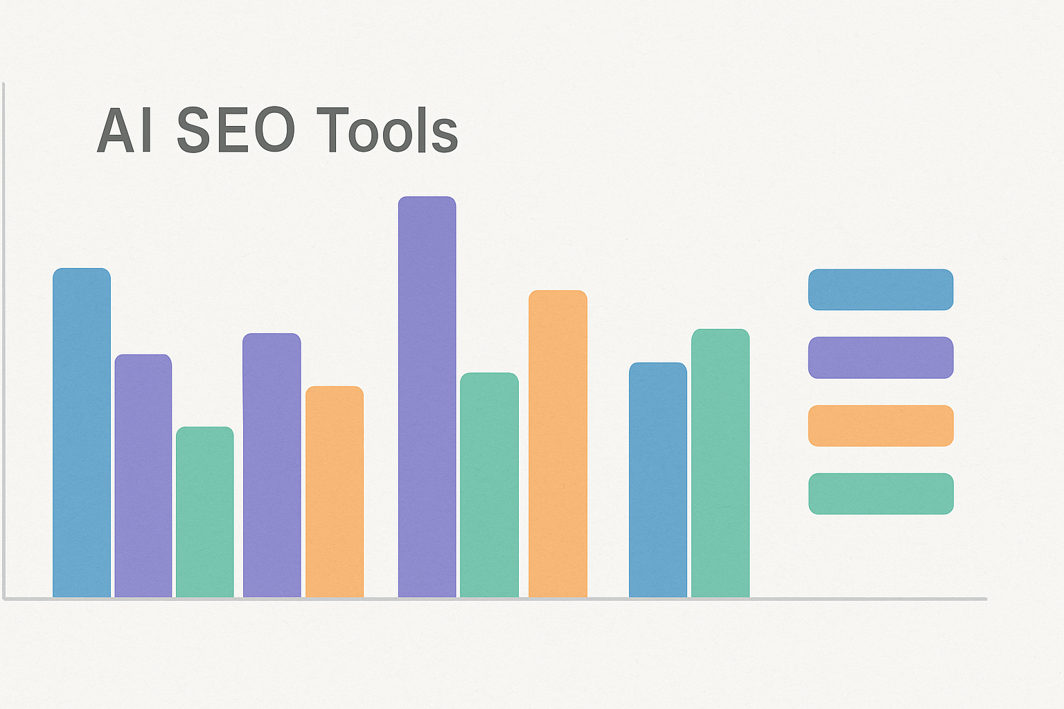 Bar chart comparing five AI SEO tools across key features