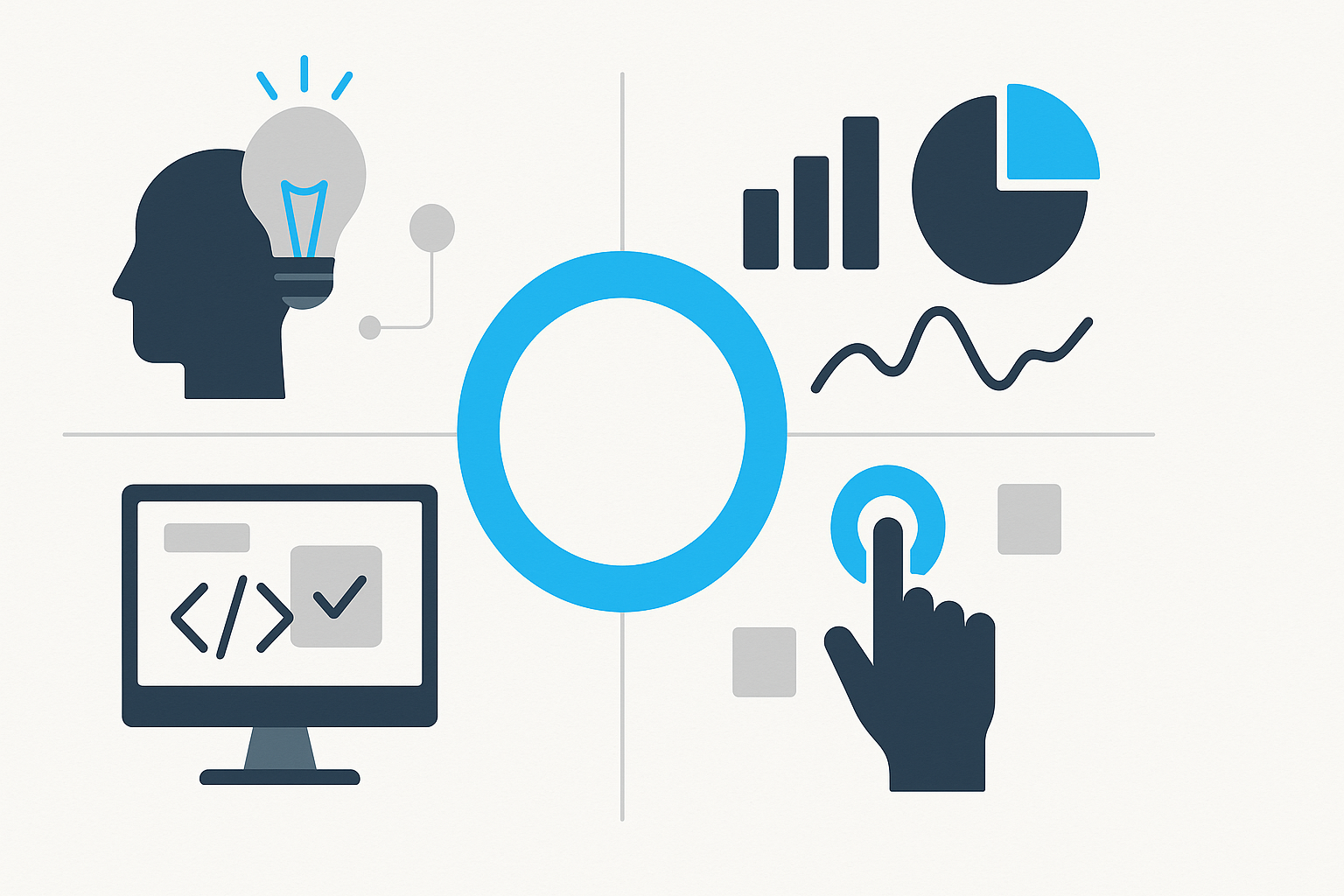 Workflow diagram showing AI drafting, human review, send
