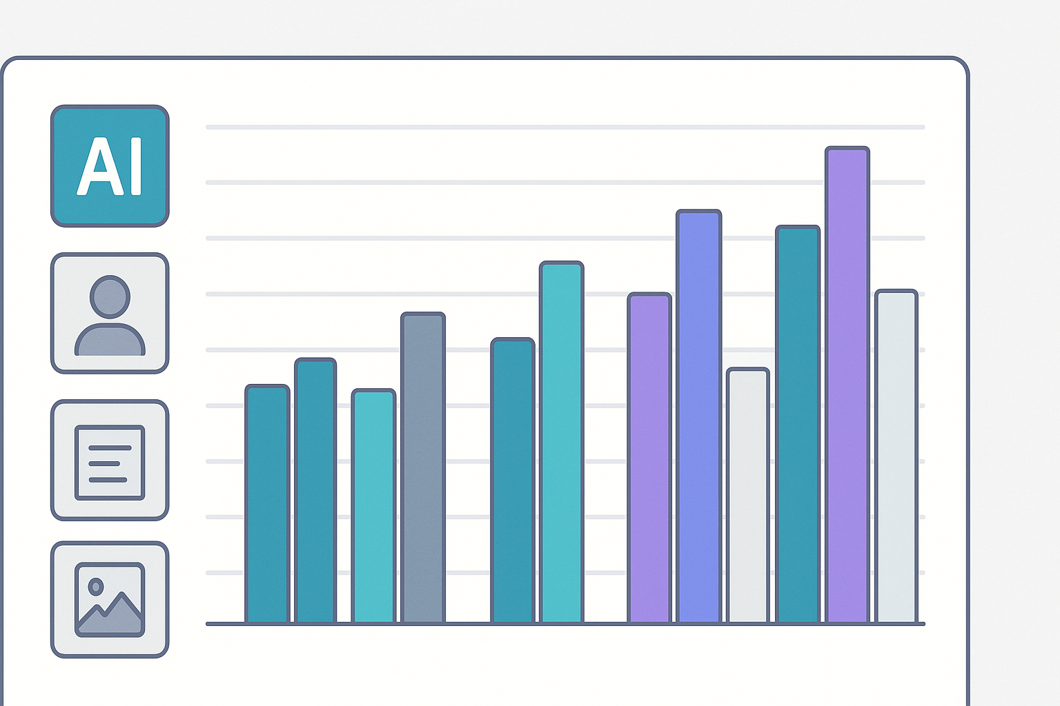 AI tools comparison bar chart by use case categories