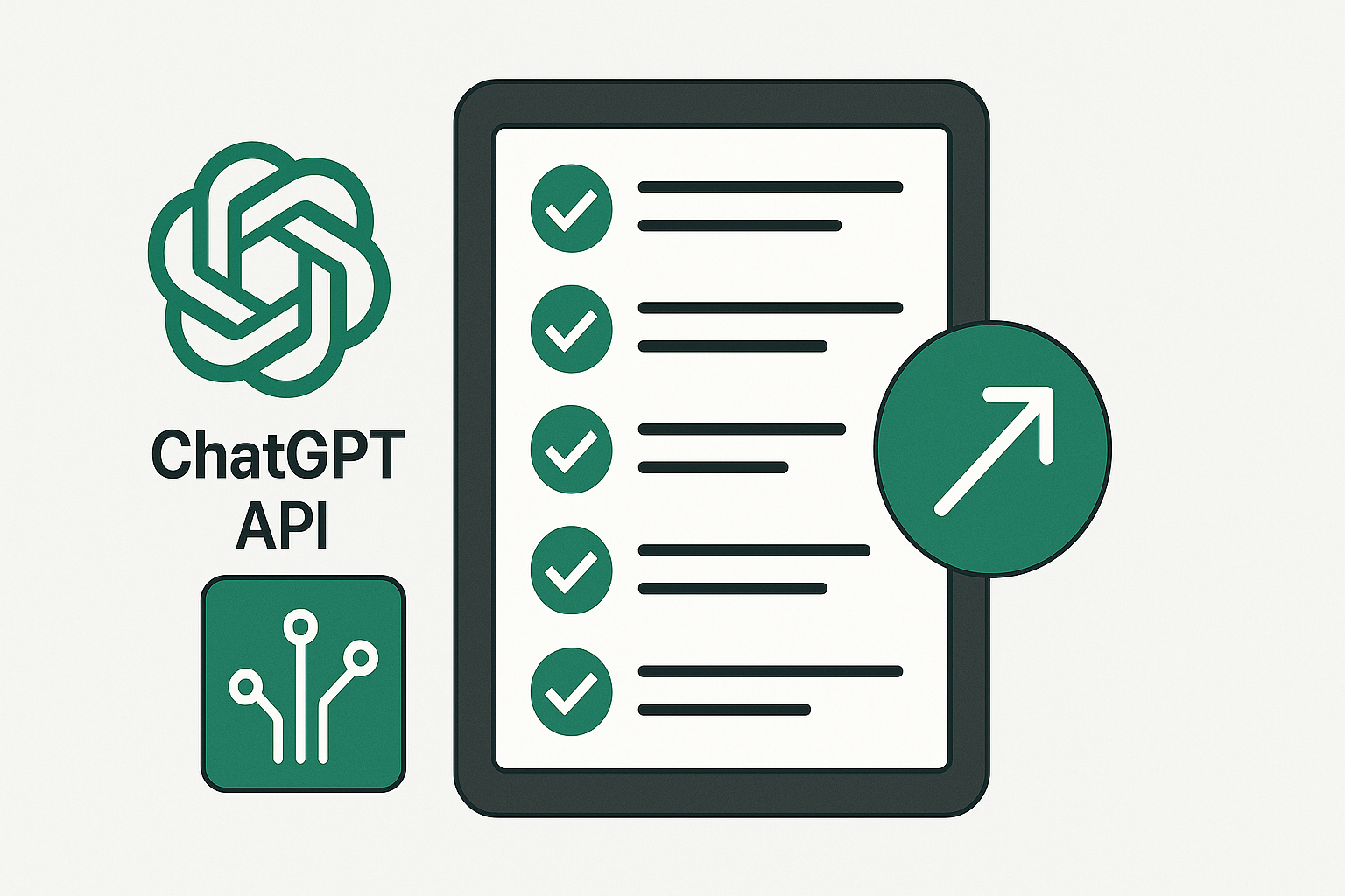 Checklist summary for next steps after getting started with ChatGPT API