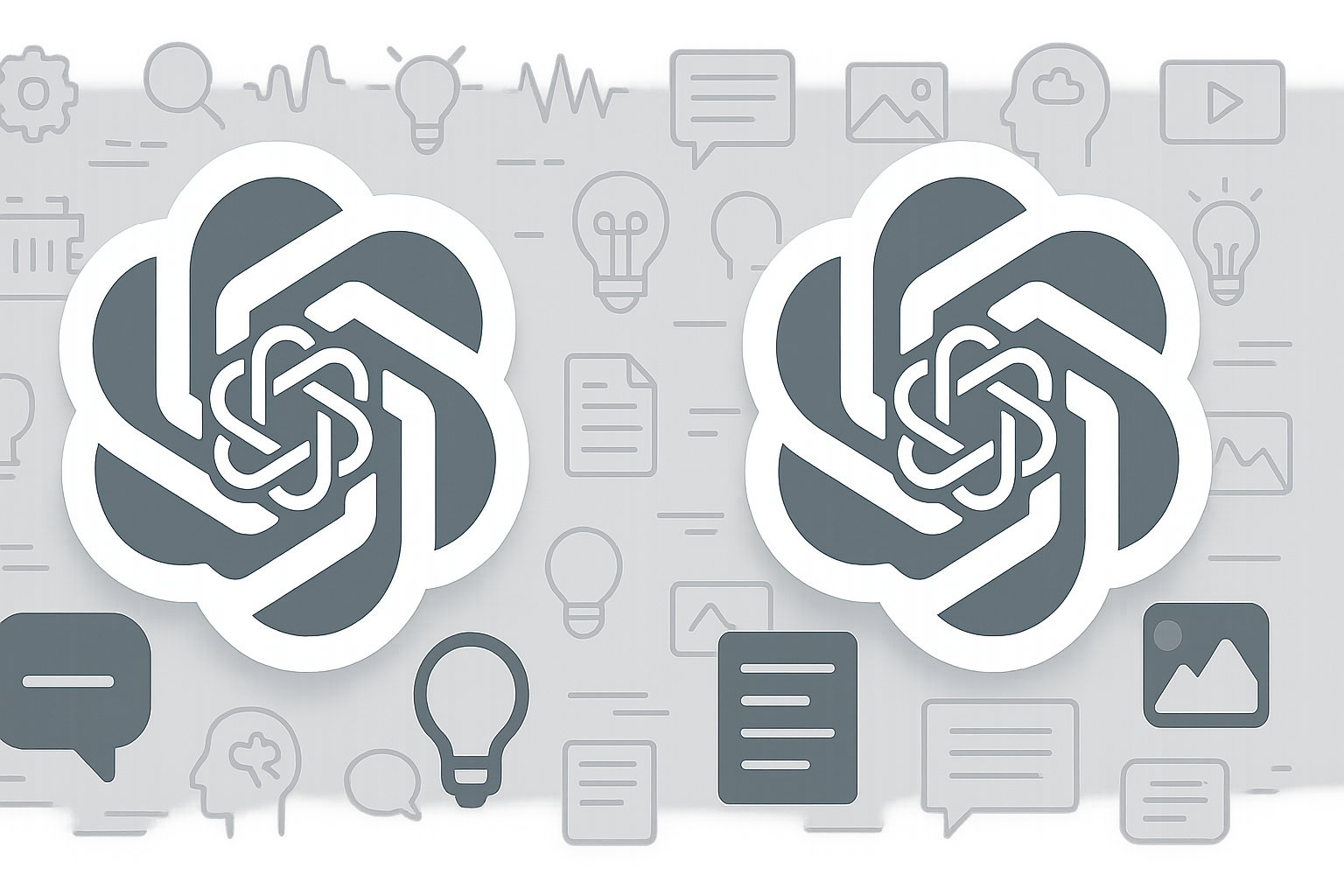 Side-by-side LLM logos with capability icons