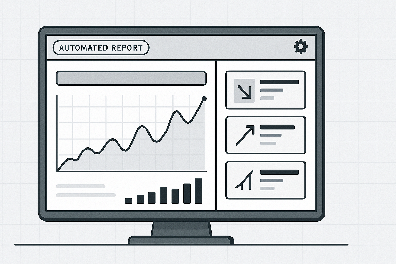 Automated report dashboard with weekly KPI deltas