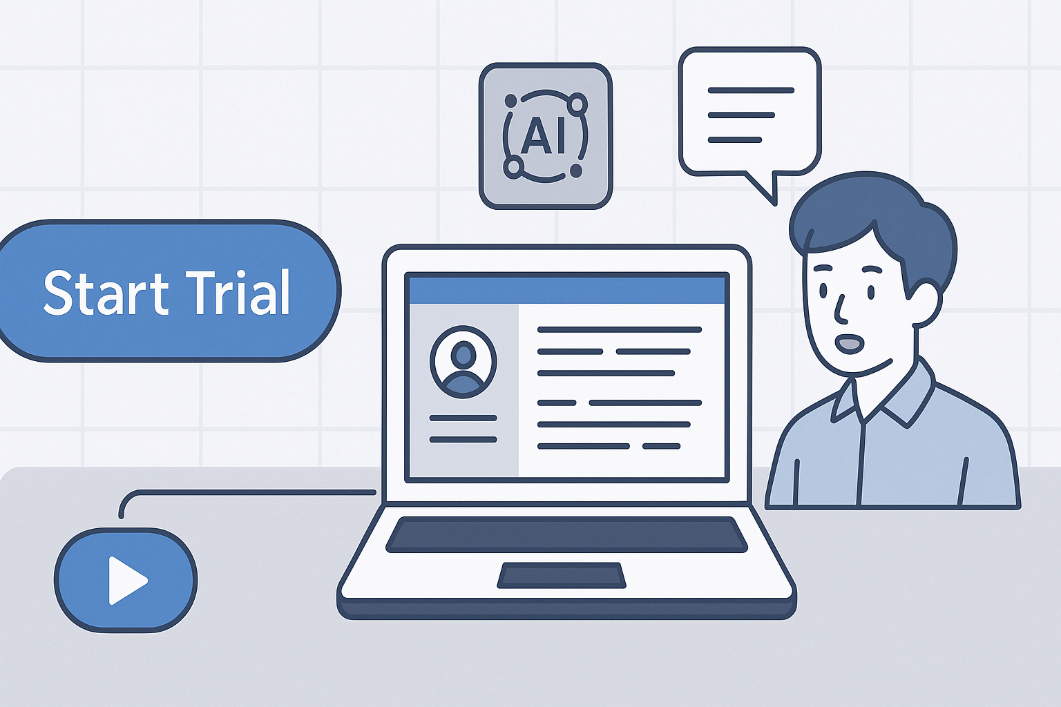 Call-to-action banner for starting AI meeting transcription trial