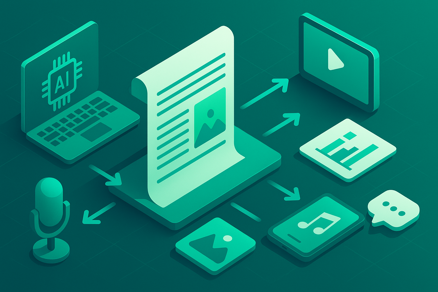 AIコンテンツ再利用ツール おすすめ5選｜1本の記事を10種のコンテンツに変換